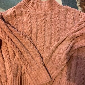 Cable Knit Sweater - Rose Pink